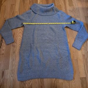 Duluth Trading Gray Funnel Neck Tunic Women's Sweater